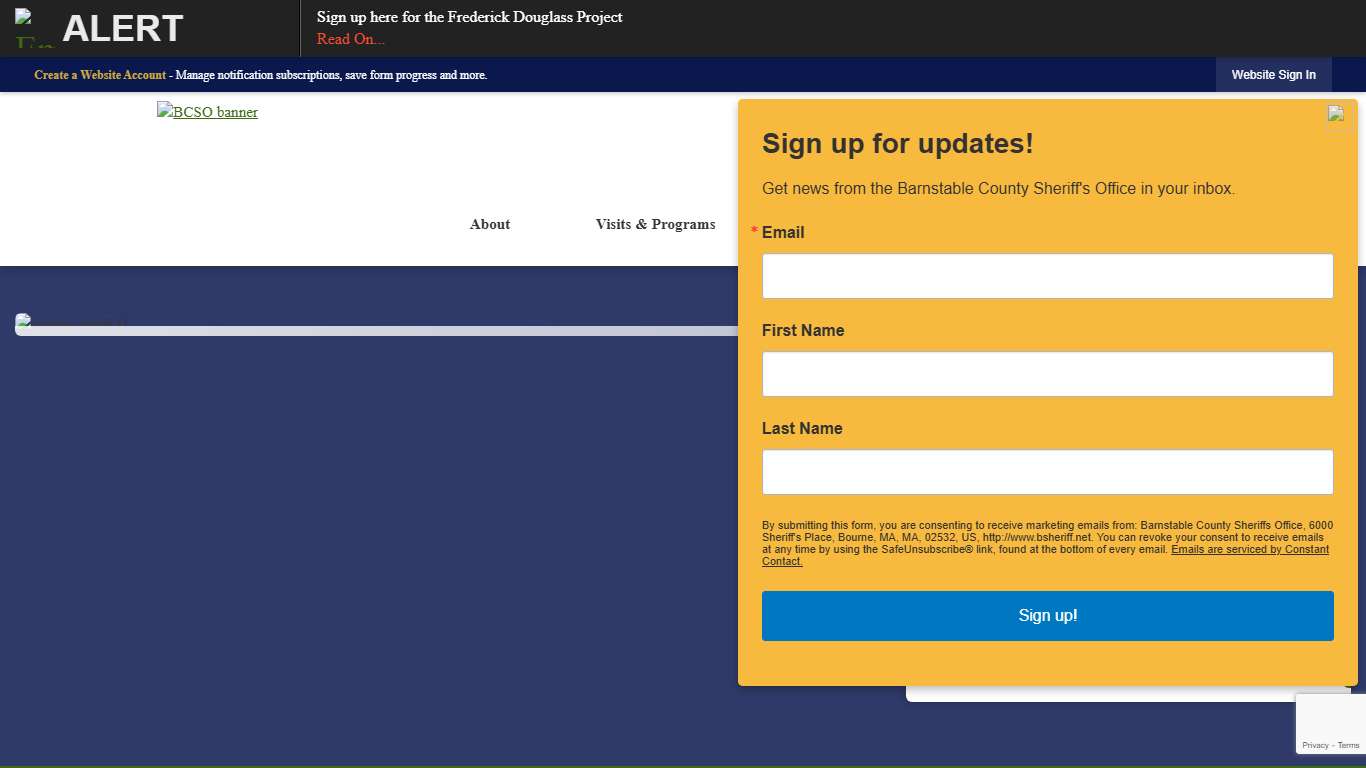 Barnstable County Sheriff, MA Official Website